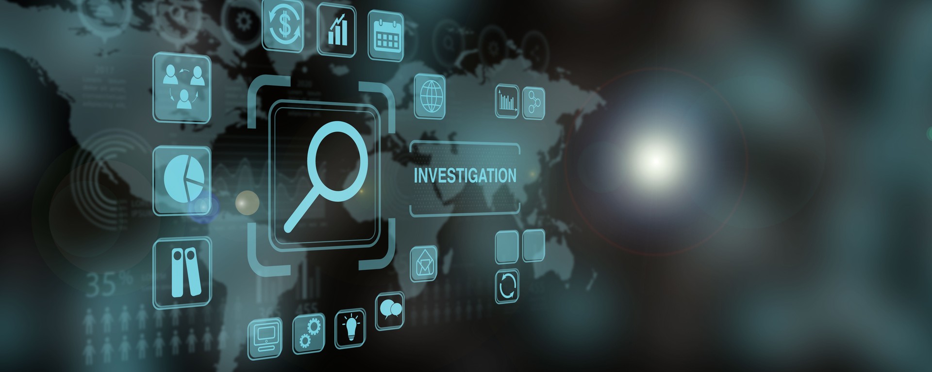 Futuristic Investigation Concept Interface with Touch Interaction